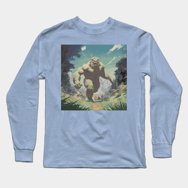 Yeti Long Sleeve T-Shirt by Ray Crimson